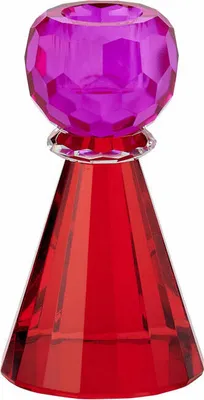Immagine prodotto di Gift Company Kerzenhalter Sari Konus, Kerzenständer, Kristallglas, Pink, Rot, 11.5 cm, 1093701013
