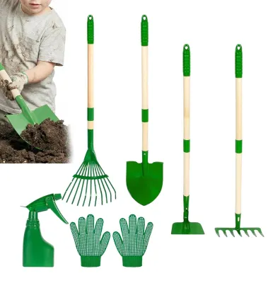 Productafbeelding van Tuin Gereedschapset voor Kinderen met Houten Handvatten