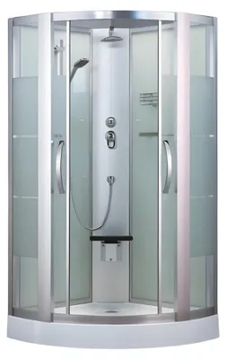 Productafbeelding van Luxusduschkabine Dusche Wellnessdusche Komfortdusche Glaskabine 100x100 cm