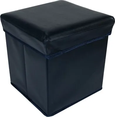 Produktbild von Faltbarer Sitzwürfel Aufbewahrungsbox Sitzhocker Sitzbank Box Fußbank dunkelblau