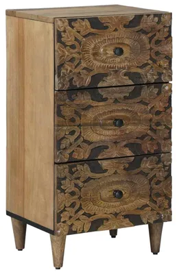 Obrázek produktu pro vidaXL Příborník s úložným prostorem hnědý 40 x 33,5 x 75 cm masivní mangové dřevo