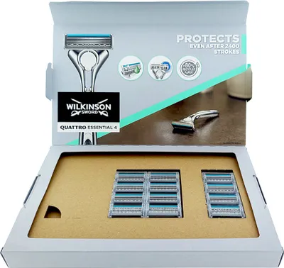 Produktbild von Wilkinson Quattro Titanium Sensitive Rasierklingen, 12er Pack