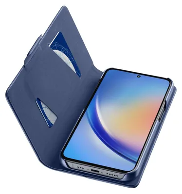 Produktbild von Cellularline Book - Galaxy A35 5G Büchertasche mit Kartenfach und Magnetverschluss, Folio, Samsung, Galaxy A35 5G, 16,8 cm (6.6"), Blau