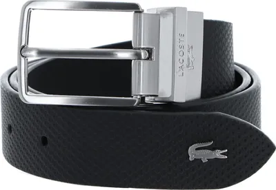Produktbild von LACOSTE Leder Gürtel Casual Plain Grained Leather Belt W115 Darkgrey anthrazit