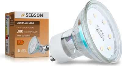 Produktbild von LED Lampe GU10 warmweiss 4W / 30W Leuchtmittel Strahler Spot 230V 300lm SEBSON