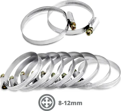 Produktbild von 10 x Schlauchschelle verzinkt - 8 bis 12 mm