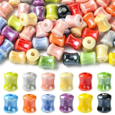 Produktbild von Set aus 50 Porzellanperlen für DIY Schmuck