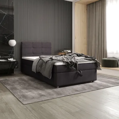 Obrázek produktu pro Jednolůžková postel 100x200 STIG 7 s úložným prostorem - tmavě šedá