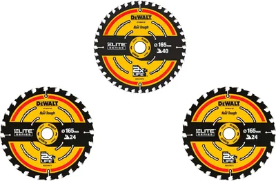 Produktbild von DeWalt ELITE Kreissägeblatt 165/20 mm SET