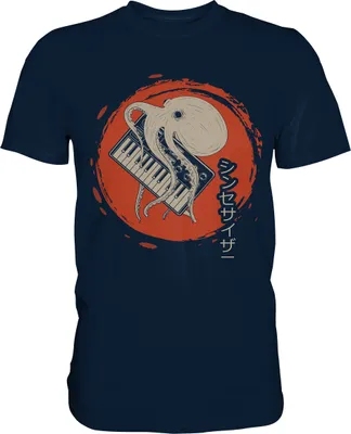 Produktbild von Japan Analog Synthesizer Octopus Synth Musik T-Shirt – Navy / M