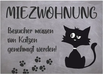 Produktbild von Türmatte Katze Miezwohnung in 50x70 cm als Fussabtreter