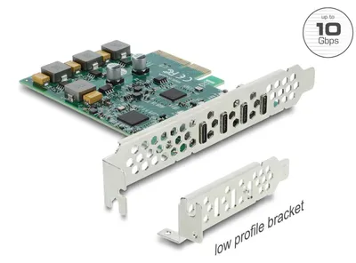 Produktbild von Delock PCI Express x4 Card to 4 x USB Type-C™ 10 Gbps