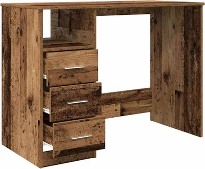 Image de Bureau vieux bois 102x50x76 cm bois d'ingénierie