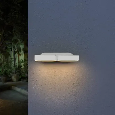 Produktbild von Doppelte Weiße LED-Wandleuchte 12W IP54 Schwenkbar Oval - Warmweiß 2300K - 3500K
