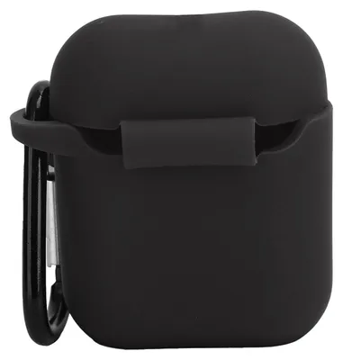 Produktbild von Kopfhörer-Schutzhülle, Anti-Lost-Silikonschutz mit Karabiner für IOS-Ohrhörer 1/2 (schwarz)