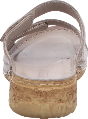 Produktbild von Gemini Damen Pantolette Klettverschluss Keilabsatz Korkoptik 336000-02, Größe:41 EU, Farbe:Grau