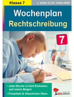 Produktbild von Wochenplan Rechtschreibung / Klasse 7