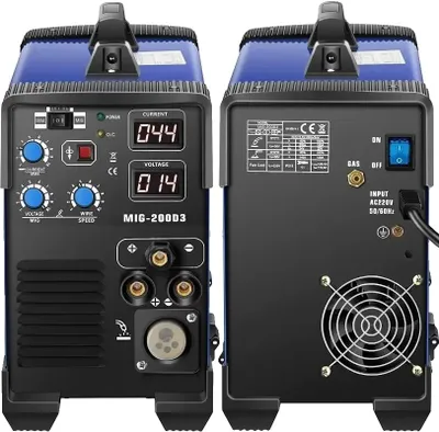 Produktbild von Schweißmaschine, 200 Ampere Ausgang, IGBT-Inverter-Technologie, leichtes Design, MIG/TIG/MMA-Fähigkeiten, kompatibel mit mehreren Materialien