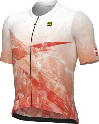 Produktbild von ALÉ Kurzarm Fahrradtrikot - QURTZ PR-E - Weiß/Orange L