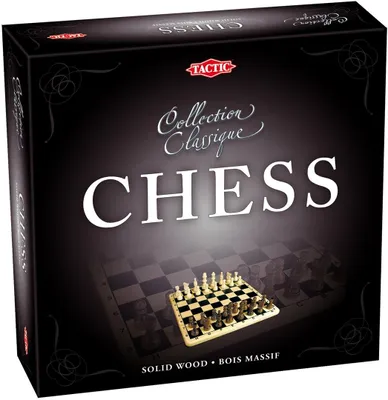 Obrázok produktu pre Tactic Chess Schaken Hout, Jednodielna hracia doska, Čierna, Biela