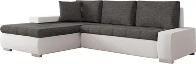 Produktbild von MIRJAN24 Ecksofa Orkan Mini, Elegante Polsterecke, Schlaffunktion und Bettkasten, Eckcouch vom Hersteller, L-Form Sofa, Beste Qualität (Soft 017 + Lux 06)