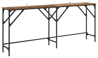 Zdjęcie produktu dla Stolik konsolowy vidaXL z drewna postarzanego 180 x 30 x 75 cm z płyt drewnopochodnych