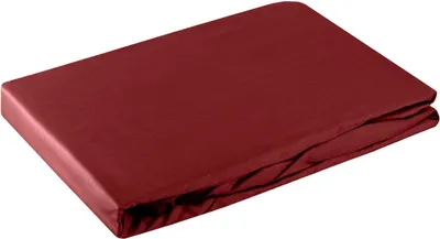 Image de Drap-housse Nova3 200 x 220 cm + 30 cm, coton satiné, rouge