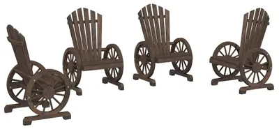 Obrázok produktu pre vidaXL Záhradné stoličky Adirondack 4 ks. Jedľový masív