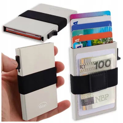 Produktbild von Kreditkartenetui Kartenhülle Slim - RFID NFC Schutz Blocking Schutzhülle Blocker | Aluminiumlegierung - bis zu 6 Kreditkarten | VOLAN®
