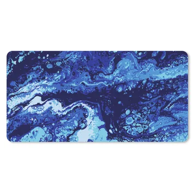 Produktbild von MuchoWow® Mauspad Mousepad Marmor - Blau - Aquarell 60x30 cm - Mousepads - Maus Mat - Pad - Mausunterlage - Nachhaltig