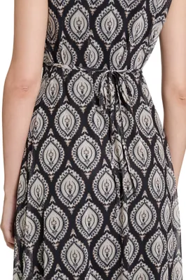 Produktbild von Cartoon Damen Maxikleid V-Ausschnitt Ethno-Muster figurnah ohne Arm 130 cm