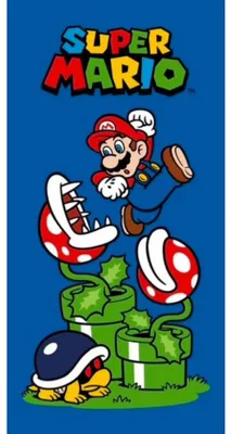 Produktbild von Super Mario Piranha Plants Badetuch, Strandtuch 70x140 cm (Fast Dry)