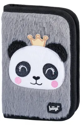 Produktbild von Baagl Federmäppchen für Mädchen - Schüleretui, Schulmäppchen für Schreibzubehör (Panda)