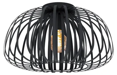 Productafbeelding van Zwarte plafondlamp Encinitos 1 Ø 45cm - 1x E27