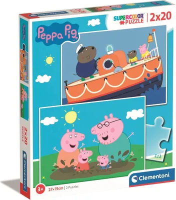Image de Clementoni Legpuzzel Super Color Peppa Pig, 2x20st.