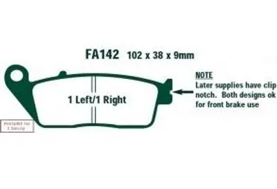 Produktbild von EBC Brakes Bremsbeläge Satz Bremsklötze für PEUGEOT MOTORCYCLES SATELIS SFA142HH