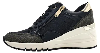 Immagine prodotto di Marco Tozzi: Scarpe da ginnastica da uomo, modello stringato, colore nero, ideali per il tempo libero