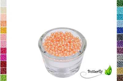 Produktbild von 200 Wachsperlen 4mm, Farbe:apricot 714