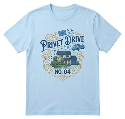 Produktbild von Harry Potter - "Privet Drive" T-Shirt für Herren/Damen Uni, Baumwolle TV35727 (M) (Hellblau)