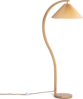 Produktbild von Orange Stehleuchte Luanda aus Holz, H: 146.5 cm, B: 66 cm, L: 47.5 cm, E27 Fassung