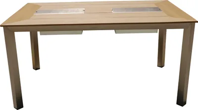 Produktbild von Tisch FLORENCE, mit 2 Eisbehältern in grau aus Aluminium