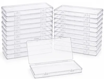 Aufbewahrungsboxen aus Kunststoff, 30 Stück, transparent, 8,5 x 5,5 x 2,5 cm