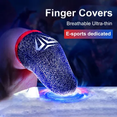 Produktbild von 1 Paar Finger Deckung universeller atmungsaktiver ultra-dünner Game Controller Fingerspitzen Ärmeln Daumenhandschuhe für Gamer-Rot a