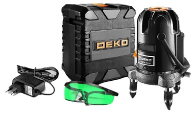 Obrázok produktu pre Laserová vodováha DEKO, 505nm zelený laser, 360° samonivelačná, LL58G