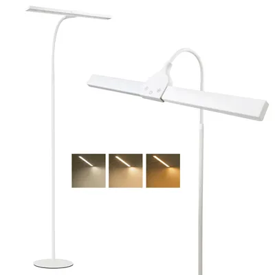 Obrázok produktu pre ZMH LED stojacia lampa stmievateľná lampa na čítanie v obývacej izbe - Moderná stojacia lampa 10 W Dotyková stojacia lampa s časovačom a pamäťovou funkciou Flexibilná dekorácia osvetlenia na husom krku do spálne kancelárie - Výška: 156 cm