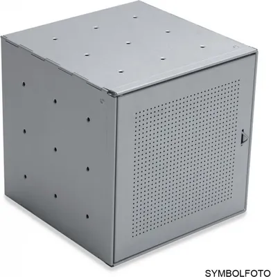 Gelochte gebürstetem Edelstahl Tür mit Griff Base/Base X QBO Würfel von Graepel High Tech