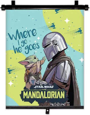 Produktbild von Star Wars Mandalorian Rückziehbarer Auto-Sonnenschutz, einfach zu installieren