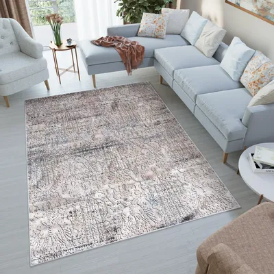 Immagine prodotto di Tappeto soggiorno camera da letto design a pelo corto moderno grigio screziato ÖKOTEX 120 x 170 cm