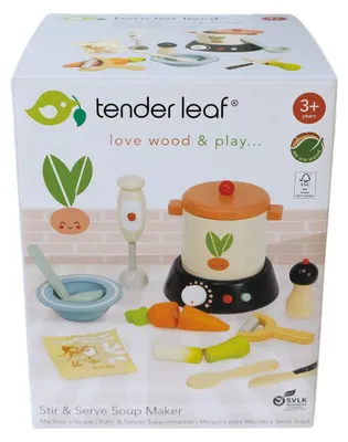 Produktbild von Tender Leaf Holzspielzeug Suppenmaschine mit Zubehör - buntes Küchenspielzeug