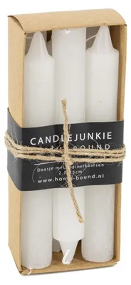 Imagen del producto de Kolony 6 velas cilíndricas blancas